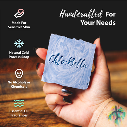 Aqua Blue Soap Body Bar - ChloeBella Handcrafted