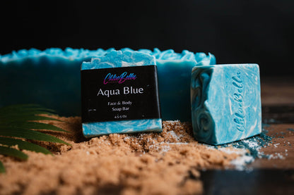 Aqua Blue Soap Bar - ChloeBella Handcrafted